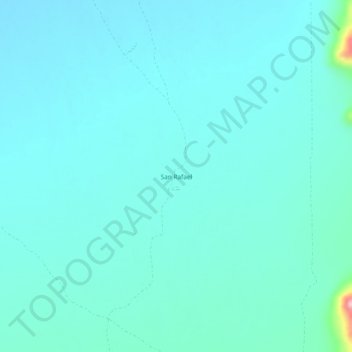 Mapa topográfico San Rafael, altitud, relieve