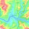 Mapa topográfico Peso da Régua, altitud, relieve
