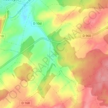 Mapa topográfico Fraicul, altitud, relieve