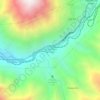 Mapa topográfico San Jerónimo de Surco, altitud, relieve