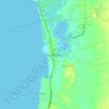 Mapa topográfico Pontevedra, altitud, relieve