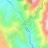 Mapa topográfico Los Curos, altitud, relieve