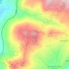 Mapa topográfico Cabeço Gordo, altitud, relieve