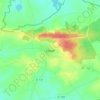 Mapa topográfico Louan, altitud, relieve