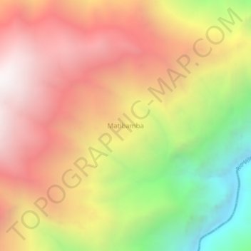 Mapa topográfico Matibamba, altitud, relieve