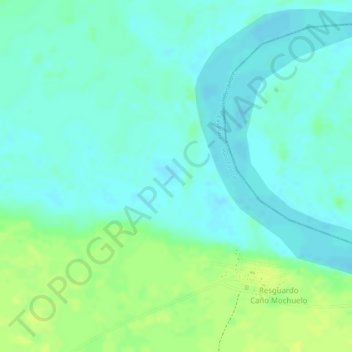 Mapa topográfico Mochuelo, altitud, relieve