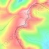 Mapa topográfico Peña Trevinca, altitud, relieve