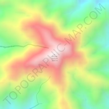 Mapa topográfico Mount Maitum, altitud, relieve
