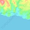 Mapa topográfico Zipolite, altitud, relieve