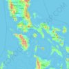 Mapa topográfico Marinduque, altitud, relieve