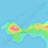 Mapa topográfico Anse San Pellegrinu, altitud, relieve