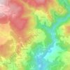 Mapa topográfico Ervedoso, altitud, relieve