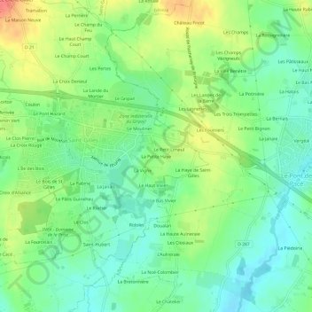 Mapa topográfico La Petite Haye, altitud, relieve