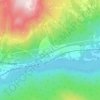 Mapa topográfico Tegefjäll, altitud, relieve