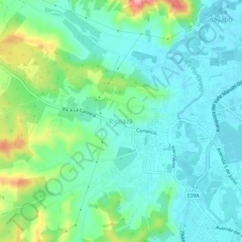 Mapa topográfico Picoazá, altitud, relieve