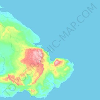 Mapa topográfico Pulau Kaniungan-besar, altitud, relieve