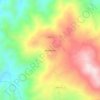 Mapa topográfico Monterrey, altitud, relieve