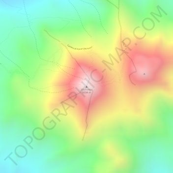 Mapa topográfico Uturuncu, altitud, relieve