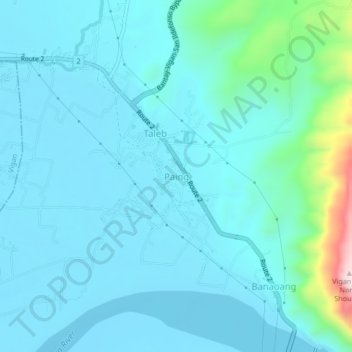 Mapa topográfico Paing, altitud, relieve