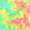 Mapa topográfico Pénoutou, altitud, relieve