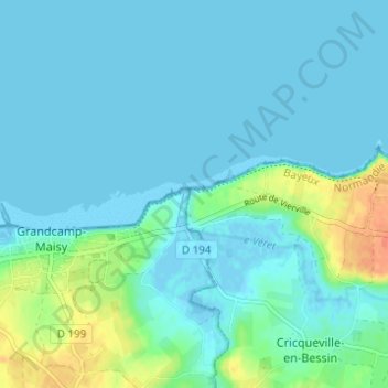 Mapa topográfico Le Pont du Hable, altitud, relieve