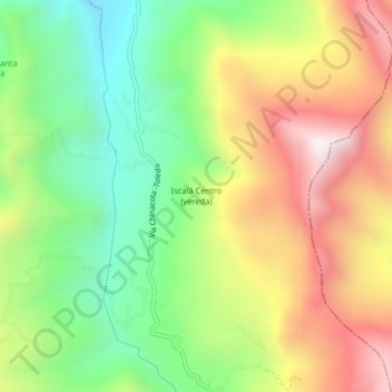 Mapa topográfico Iscalá Centro (vereda), altitud, relieve