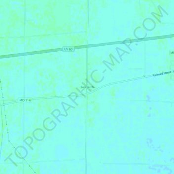 Mapa topográfico Hunterville, altitud, relieve