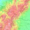 Mapa topográfico Cordillera de la Bretaña, altitud, relieve