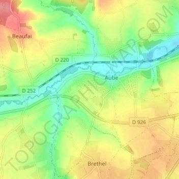 Mapa topográfico Le Sapin, altitud, relieve