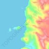 Mapa topográfico Caleta Estaquilla, altitud, relieve