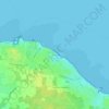 Mapa topográfico Le Préau, altitud, relieve