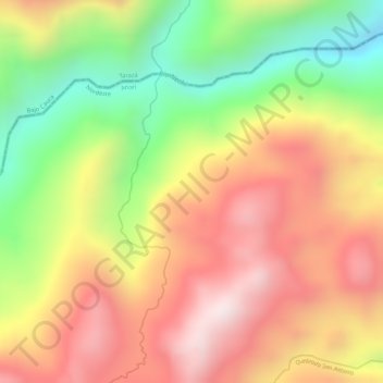 Mapa topográfico San Isidro, altitud, relieve