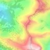 Mapa topográfico Teton Range, altitud, relieve
