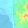 Mapa topográfico Payocpoc Sur, altitud, relieve