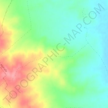 Mapa topográfico Los Alcores, altitud, relieve