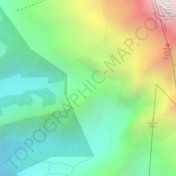 Mapa topográfico Eje Neovolcánico, altitud, relieve