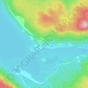 Mapa topográfico Håkafot, altitud, relieve