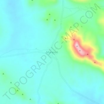 Mapa topográfico Marancó, altitud, relieve