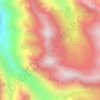 Mapa topográfico Paramo De Las Hermosas, altitud, relieve