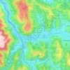 Mapa topográfico La Boudie, altitud, relieve