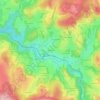 Mapa topográfico Macaud, altitud, relieve