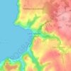 Mapa topográfico Lan Gily, altitud, relieve