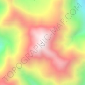 Mapa topográfico Mount Danayag, altitud, relieve