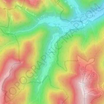 Mapa topográfico Haut Mittlach, altitud, relieve