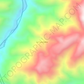 Mapa topográfico La Cunchalita, altitud, relieve