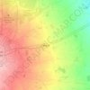 Mapa topográfico Cotoca, altitud, relieve