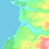 Mapa topográfico Pudá, altitud, relieve