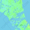 Mapa topográfico Andros, altitud, relieve