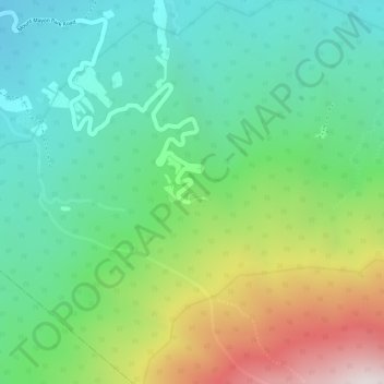Mapa topográfico Mayon Skyline, altitud, relieve