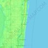 Mapa topográfico Delray Beach, altitud, relieve